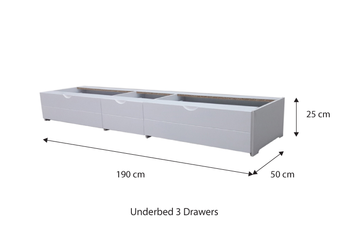 Underbed 3 Drawers